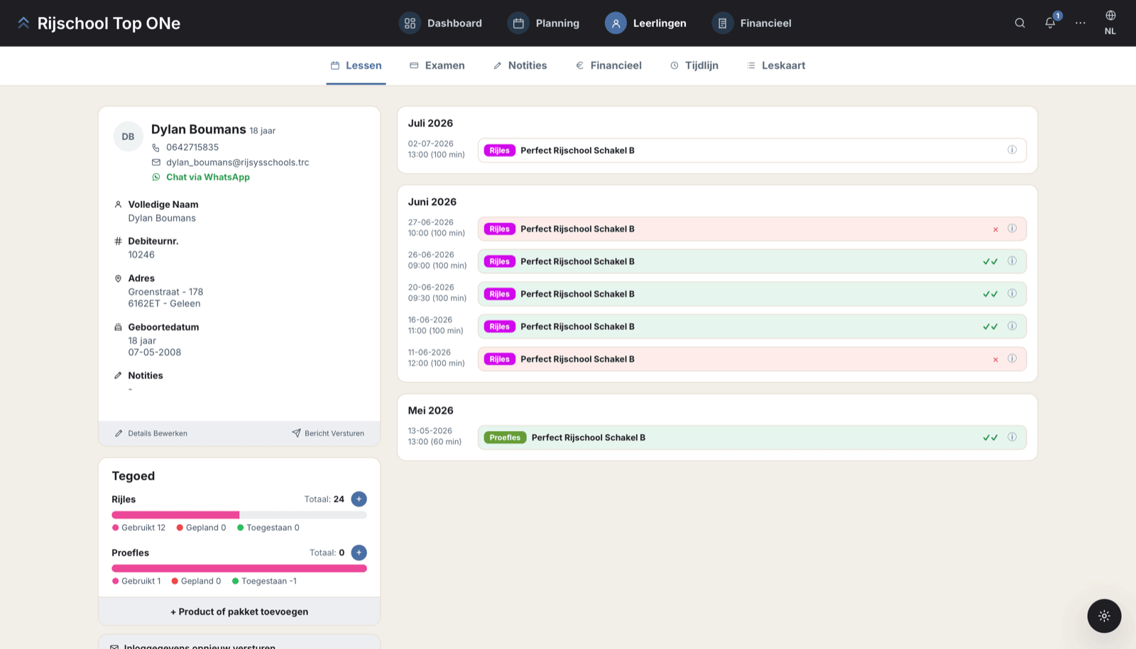 Workflow met alle onderdelen.