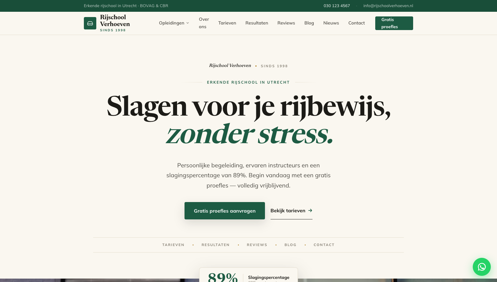 Onze demo-website
