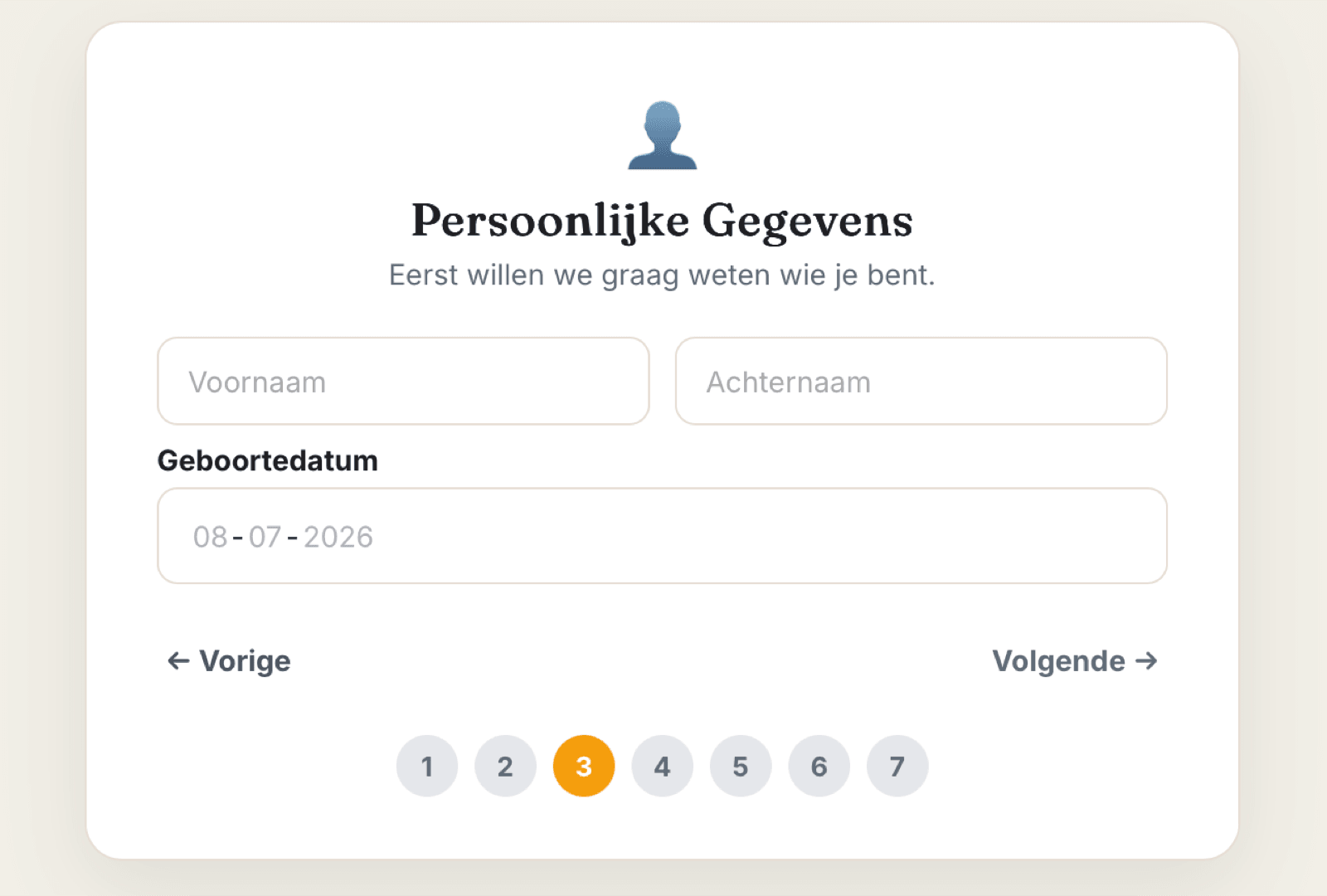 Online inschrijfformulier